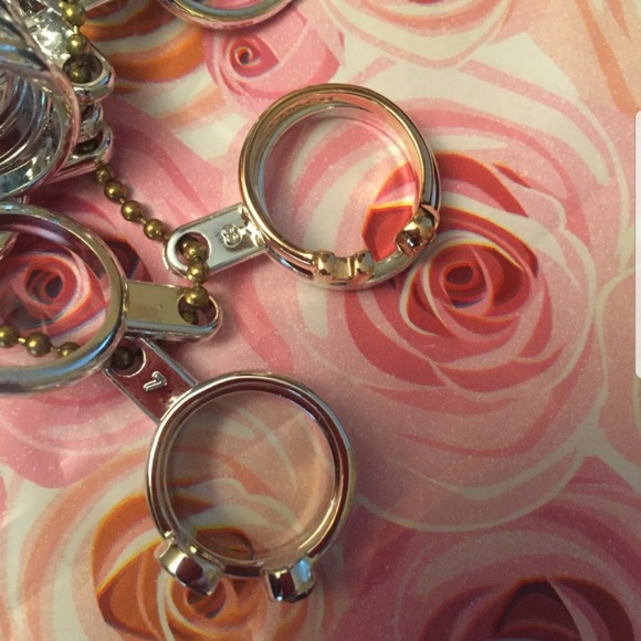 New Coach Tri-Color Adjustable Stackable Ring Set of 3 - Picture 6 of 7